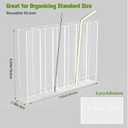 9.6” Large Acrylic Straw Holder for Cabinet Door - 6 compartments, easy to clean, Reusable Tumbler Straw Organizer Storage, Small Kitchen Accessories Container, Ultra Sticky Cupboard Door Mounted