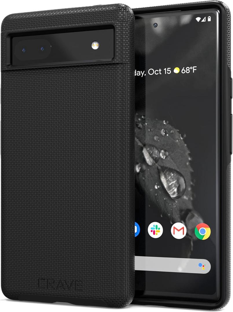 Crave Dual Guard for Google Pixel 6a Case, Shockproof Protection Dual Layer Case for Google Pixel 6a - Black