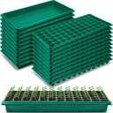 20 Pcs Seed Starter Kit 72 Cell Seedling Starting Trays and 1020 Trays No Holes Plant Growing Nursery Pots for Gardening Germination Propagation (Green)