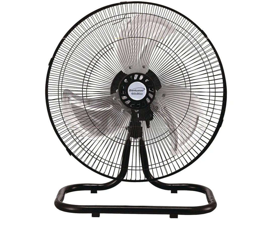 Brentwood Kool Zone F1831B 18" Industrial 3-in-1 Fan, One Size, Black