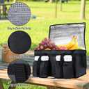 Food Delivery Bag,3XL Insulated Food Transport Bag with Cup Holder - Reusable Cooler Bag for Cold and hot Food with lid and Double Zipper, 23W x 15H x 14D inches