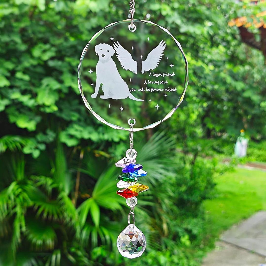 2 x Dog Memorial Gifts - Suncatcher Keepsake, for Loss of Dog, in Memory of Pet, Sympathy Gift for Owners, Memento for Cherished Memories