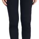 SANDY & SID Cropped Pants for Women Petite Small Size Mid Waist Slim Fit Work Pants Stretch Trousers Slack Casual Office Wear (Black, L)