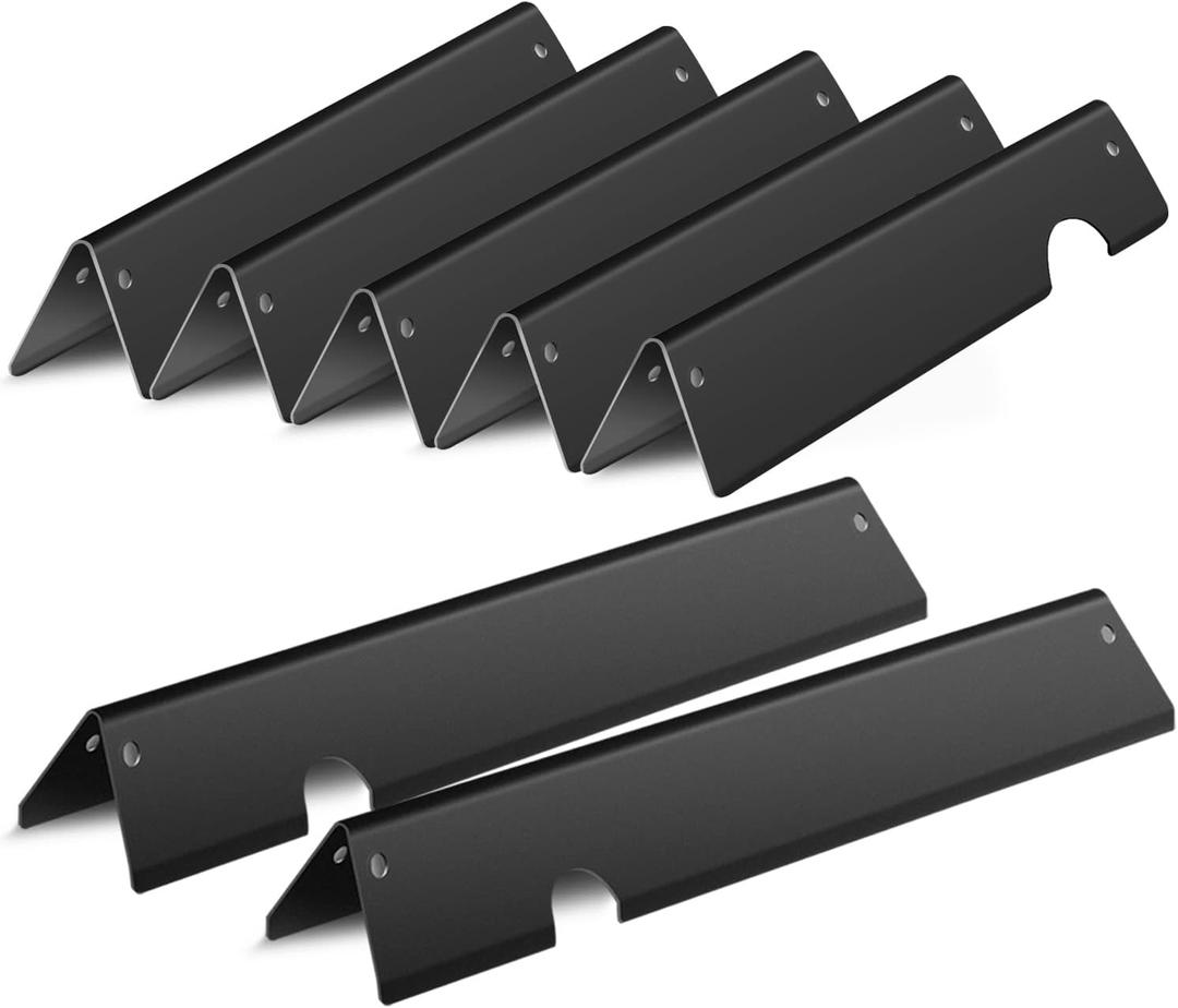 66033 Flavorizer Bars Replacement for Weber Genesis II E410 S410 Genesis LX E440 Series, Porcelain Gas Grill Replacement Parts for Weber Genesis 4 II E/S-415, E/S-435, LX S440, Set of 7
