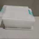 IRIS USA Storage Bins with Lids |Made in USA| 6 Qt - (4-Pack) - Clear