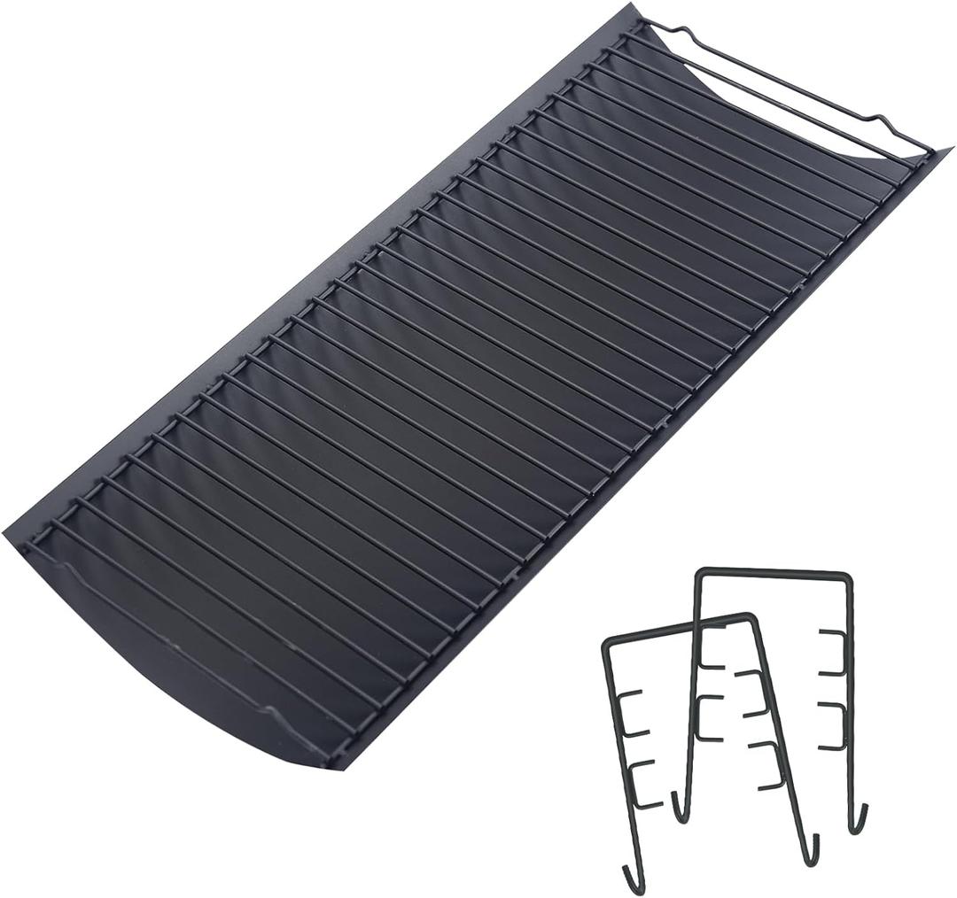 27 Ash Pan for Chargriller 1224, 1324, 2121, 2222, 2727, 2828, 2929, Charbroil 17302056 Charcoal Grills Charcoal Tray Replacement for with 2Pcs Fire Grate Hanger