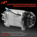 A-Premium A/C Compressor with Clutch Compatible with Chevrolet Malibu 3.6L 2008-2012, Pontiac G6 3.6L 2007-2009, Saturn Aura 3.6L 2007-2009