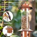Squirrel Proof Bird Feeders for Outdoor: 4.8LB Large Capacity Hanging Bird Feeder, Weight-Activated Mechanism Wild Bird Feeders, Chew-Proof Metal Birdfeeder for Finch Cardinal Chickadee