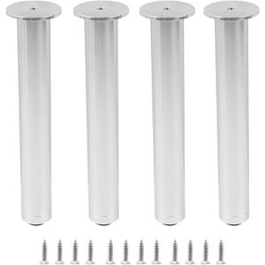 Geesatis 4 Pcs Furniture Legs Metal Adjustable Sofa Legs for Cabinet, Height 10-11inch, Silver