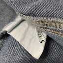 HTD Women's Cropped Jean Jacket Button Up Long Sleeve Ripped Distressed Denim Jacket Frayed Hem, Size S