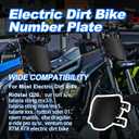Electric Dirt Bike Downhill Number Plate Front License for Ridstar Q20 Surron Light Bee LBX Talaria Sting MX3/R MX4 MX5 Talaria XXX E-Ride Pro Tutti Soleil 01 Rawrr Mantis (Black) (Black)