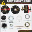 Redants 2 Sets 2000lbs Trailer Hub Kit 5 Lug 4.5", Pre-Installed and Lubricated 54.5 Trailer Axle Kit for 2000lbs 1-1/16'' Trailer Axles, Boat Trailer Hubs 5 Lug(only for Straight Spindle)
