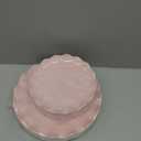 LIYH 24 Pcs Pink Plates Reusable, Pink Plastic Scalloped Plate Durable and Dishwasher Safe,Baby Shower Plate, Light Weight Daisy Plastic Wavy Plates for Wedding Party Birthday