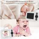 Baby Monitor with Camera and Audio, 3.2'' IPS Portable Baby Monitor No WiFi with 1000ft Long Range, Remote Pan-Tilt Video Baby Monitor, Infrared Night Vision, ECO Mode, Powerful Battery