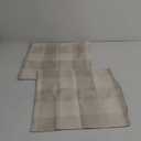 MIULEE Pack of 2 Farmhouse Buffalo Check Plaids Polyester Linen Soft Soild Decorative Square Throw Pillow Covers Outdoor Home Decor Cushion Case for Sofa Bedroom 18x18 Inch Cream White and White