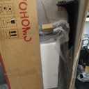 WOHOMO Folding Desk, Small Writing Desk 39.4", Space-Saving Foldable Laptop Table Writing Workstation for Home Office, Easy Assembly, Grey (Large Size:39.4 x 15.7)