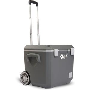 DA Ultra-Light 60 QT Hard Cooler with Wheels and Telescopic Handle, 30% Lighter Than Rotomolded Coolers, Keeps Cold Up to 5 Days, Ice Chest for Camping, Tailgating, Beach