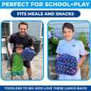 Lunch Box for Kids with Ice Pack, Boys Lunch-Box Insulated Bag for Toddlers Kids Baby Boy Daycare Pre-School Kindergarten, Large Snack Container Boxes for Kid Lunches, Bento Bag, Blue Space Dinosaur