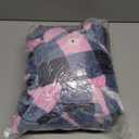 iniber Plush Robes for Women, Womens Robe Long, Fuzzy Fluffy Soft Warm Fleece Hooded Bathrobe (Medium, L F01 Plaid-2)