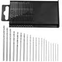 Biaungdo 0.3-1.6mm Mini Micro Drill Bit Set, 20 Pcs HSS Tiny Drill Bits Shank Twist Drill Bits DIY Kit Rotary Hand Tools for Drill