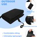 FASTMOMENT Airplane Seat Cushion Portable Travel Cushion for Comfort Foldable Stadium Pad with Breathable Fabric Seat Pad Perfect for Long Flights, Office, Bleacher, Camping