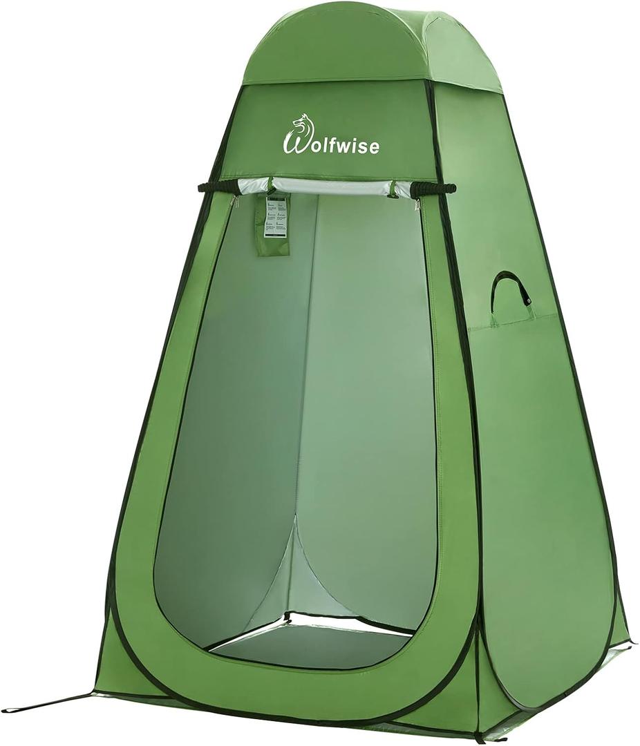 WolfWise Pop Up Changing Tent for Beach, Camping Portable Shower Tents, Outdoor Privacy Bathroom, Change Dressing Clothes Tent Pop Up Instant for Camp, Toilet, 6.2ft/6.6ft/6.9ft High