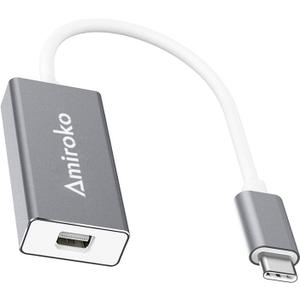 USB-C to Mini DisplayPort Adapter, USB 3.1 Type C (Thunderbolt 3) to Mini DP Adapter Support 4K, 1080P for MacBook Pro, Alienware, to LED Cinema Display/Dell Monitor etc, Gray