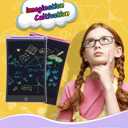 TECJOE 2 Pack LCD Writing Tablet, 8.5 Inch Colorful Doodle Board Drawing Tablet for Kids, Kids Travel Games Activity Learning Toys Birthday Gifts for 3 4 5 6 Year Old Boys and Girls Toddlers (Purple Pink)