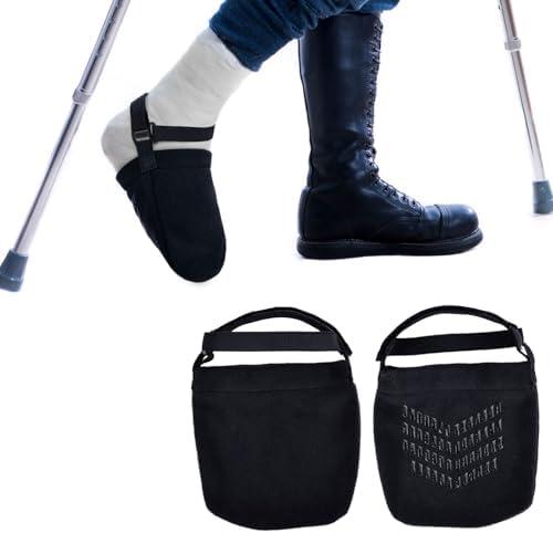 APDTEK (Upgraded) 2 PCS Protective Cast Socks Toe Covers with Fixed Strap for Foot, Soft Warm Cast Socks Over Cast for Men Women Adults, Adjustable Non-slip Cast Toe Covers Fit for Most Casted Foot