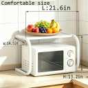Microwave Oven Rack,Microwave Stand Countertop Kitchen Metal Organizer Shelves,Microwave Stand Save Space for More (WHITE)
