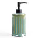 Soap Dispenser, Ceramic Liquid Hand Dish Soap Dispenser 11.84OZ, Hand Lotion Dispenser for Kitchen Bathroom Shower, Refillable, Dark Green, ANTIS'S HOME