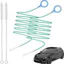 4PCS Auto Sunroof Drain Cleaning Tool, 196in Extra-Long Car Drain Cleaning Brush, Flexible Rotatable Pipe Cleaner Brush for Car Sunroof Wiper Windshield Drains Hole