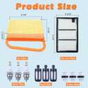 TS410 TS420 Air Filters,3 Tune Up Kit for Stihl TS410 TS420 TS410Z TS420Z TS480i TS500i Concrete Cut Off Saw Air Filter & Pre Filter Set 4238 140 4401 4238-140-4404