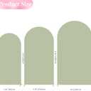 Wokceer Wedding Arch Backdrop Cover 7.2FT, 6.6FT, 6FT Set of 3 Spandex Fitted Sage Green Arch Covers for Round Top Chiara Arch Backdrop Stands Cover for Birthday Party Ceremony Decor