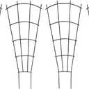 4 Pack 23'' Plant Trellis for Potted Climbing Plants Indoor, Outdoor Metal Garden Trellis for Climbing Plants Houseplants Flowers Vine Ivy, Fan Shape, Black