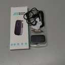 COMSOON Bluetooth Receiver for Car, Noise Cancelling 3.5mm AUX Bluetooth Car Adapter, Wireless Audio Receiver for Home Stereo/Wired Headphones, Hands-Free Call, 16H Battery Life - Black+Silver