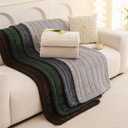 MEETSKY Couch Cover for Dog Washable, Non-Slip Sofa Protector for Loveseat Pet Friendly Sofa Covers for 2 Cushion Couch Dog Mats for Couches Soft Furniture Covers, 27.6" x 59", Oatmeal