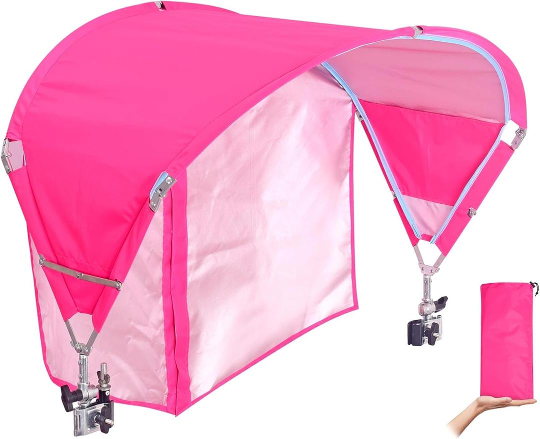 Universal Chair Umbrella Canopy, UPF 50+ Sun Shade with Adjustable Clamp, Fits Most Brands’ Beach, Camping, Lawn, Tanning, Zero Gravity, Lounge & Fishing Chairs, Patent Design