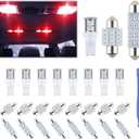 24 Pieces Dome Light LED Car Interior Bulb Kit Set 194 T10 DE3175 578 31mm 42mm Bulbs Interior Replacement Lights for Car Map License Plate Door Side Marker Cornering Trunk Light - Red