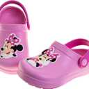 Girls Characters Clog Sandal Waterproof Slip-On Slides for Girls Stitch Frozen Minnie Mouse Sesame Street Closed Toe Clogs Sizes Infant/Toddler/Little Kid (9-10 Toddler, Pink)