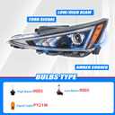 Headlight Assembly Compatible with 2019 2020 Hyundai Elantra with Bulbs (Driver Left Side)