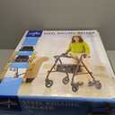 Medline Steel Rollator Walker with Seat, Burgundy, 350 lb. Weight Capacity, 6” Wheels, Foldable, Adjustable Handles, Rolling Walker for Seniors, Walker for Mobility Impaired