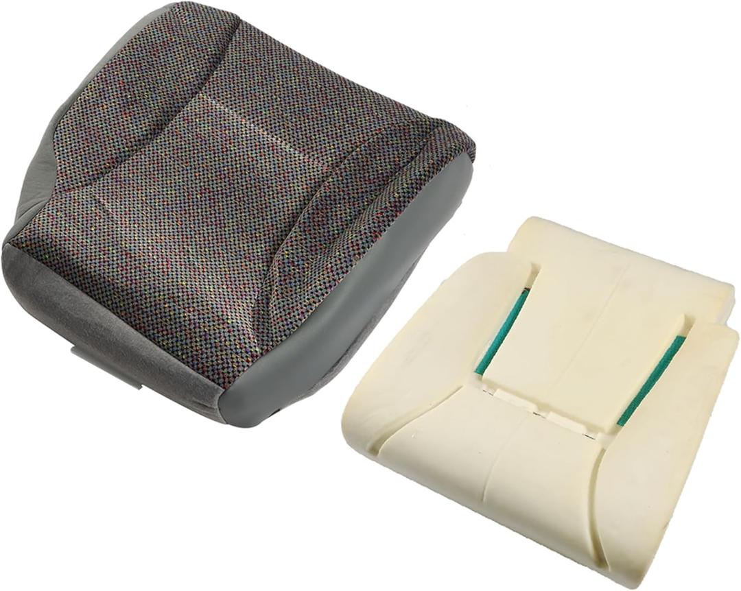 labwork Front Driver Bottom Cloth Seat Cover and Sponge Cushion Replacement for R-a-m 1998-2002 1500 2500 3500