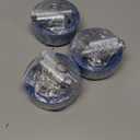 MECCANIXITY 3 Inch Push Cart Wheels Replacement Rubber Rolling Casters Wheel with 3/8" Bore Each Loading Capacity 220 lbs for Furniture Platform Trucks Shopping Cart Shelf, Blue Pack of 4