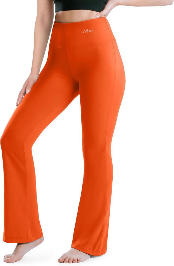 NirLUX Bootcut Leggings for Women  High Waisted Yoga Pants Women  Tummy Control Workout Womens Leggings (Orange)