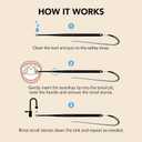 Tonsil Tech Tonsil Stone Remover Tool - Tonsil Stones Removal Kit - Made in USA (Small, Medium, & Large, Black)