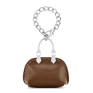 WOZEAH Mini Bag Charm for Women(Can't hold anything), Purse Pendant Keychain for Handbags & Backpacks, Stylish Gift Accessory (Black)