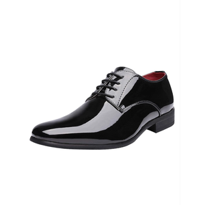 Bruno Marc Men's Faux Patent Leather Tuxedo Dress Shoes Classic Lace-up Formal Oxford 10