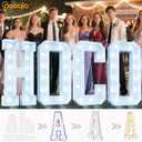 Pooqla 4 FT Marquee Light Up Letters, Cool White and Warm White Giant LED Sign Marquee Letter 4 Feet Tall, Big Mosaic Letter A for Balloons Birthday Party Anniversary Wedding Decorations