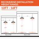 LED High Bay Light 150W 21000LM 5000K, LED Shop Lights for Garage Super Bright with 110-277V US Plug 5 Cable Waterproof UFO Commercial Warehouse Workshop Factory Area Lighting Fixture, 2 Pack